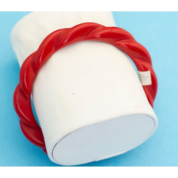 Vintage Red Cyclone Bangle Bracelet by Avon - 7 3/4 inch - N8 - Picture 2 of 4